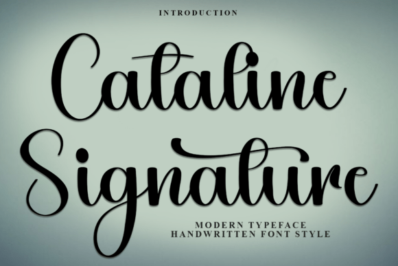 Cataline Signature: A Script Font for Editorial Design