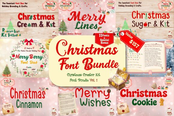 Christmas Font Bundle for Web Design