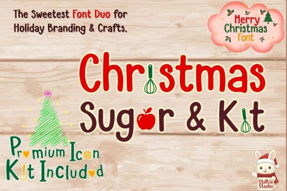 Christmas Sugar and Kit Duo Font for Brands