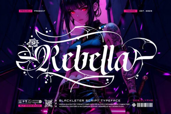 Rebella: A Bold Blackletter Font for Modern Web Design