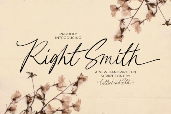 Right Smith: A Refined Script Typeface for Modern Editorial Design