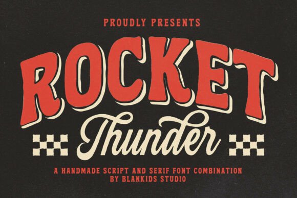 Rocket Thunder: A Vintage Display Font for Editorial Design