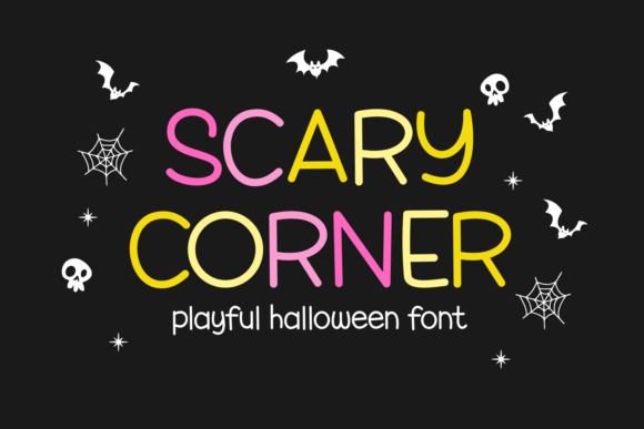 Scary Corner Font for Spooky Crafts