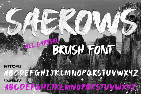 Searows: A Bold Brush Typeface for Editorial Impact