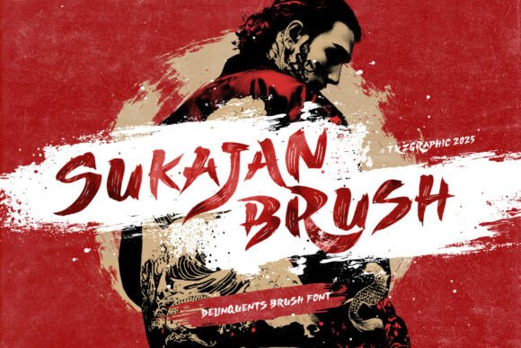 Sukajan Brush: A Bold Typeface for Editorial Impact